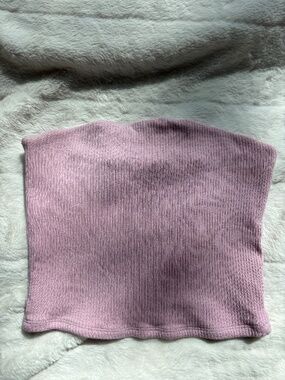 Garage Pink Ribbed Tube Top